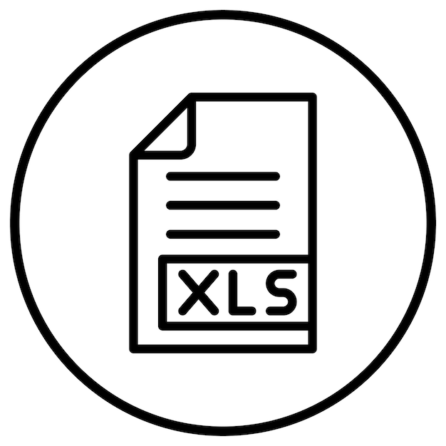 XLS ベクトル アイコン デザイン イラスト