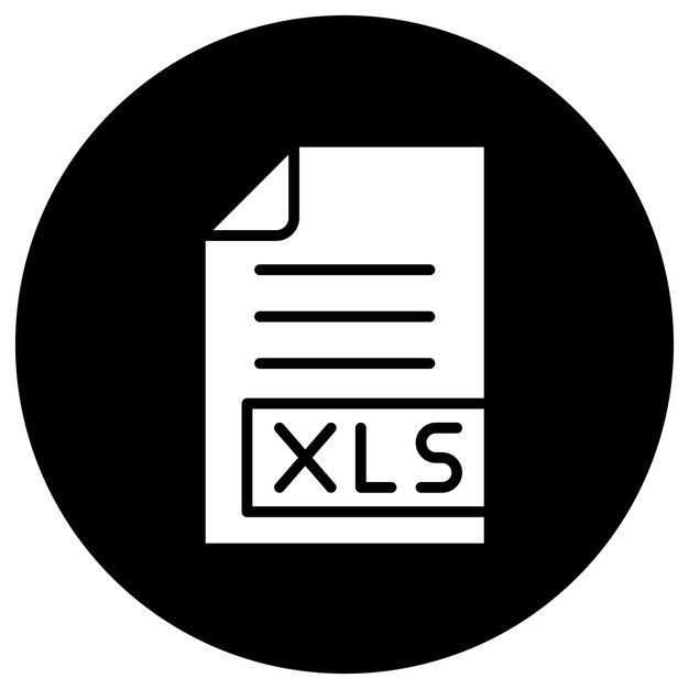 XLS ベクトル アイコン デザイン イラスト