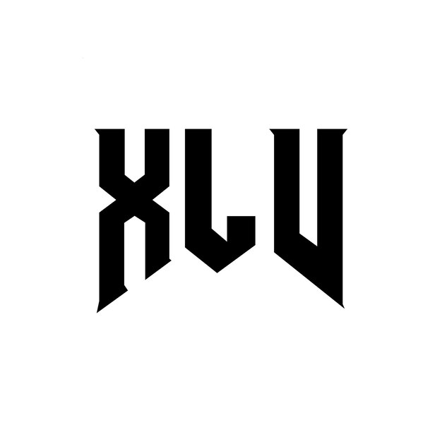 XLV letter logo ontwerp voor technologiebedrijf XLV logo ontwerp zwarte en witte kleurencombinatie XLV logo XLV vector XLV ontwerp XLV icoon XLV alfabet XLV typografie logo ontwerp