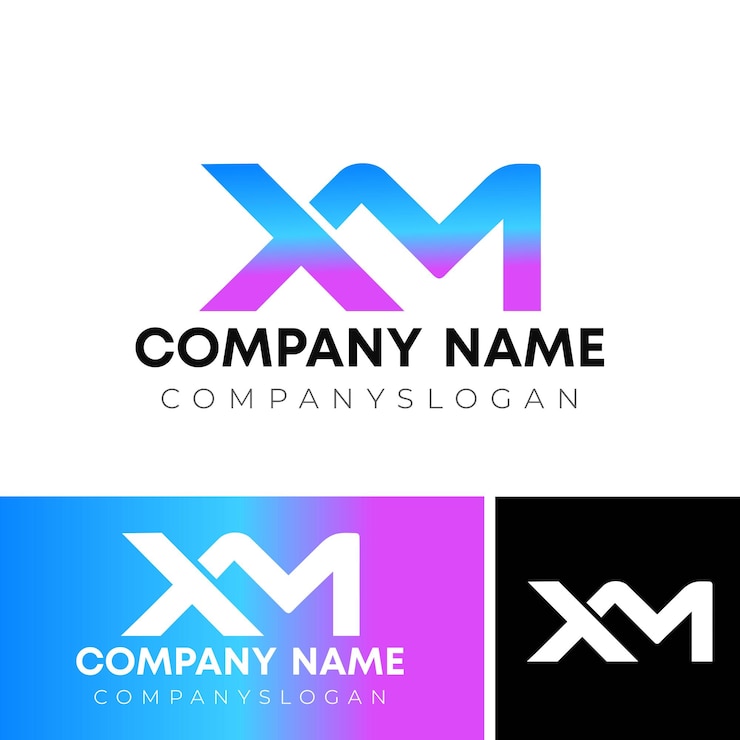 Vector xm의 초기 로고 디자인