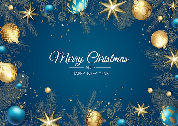 xmas background with stars and snowflakes