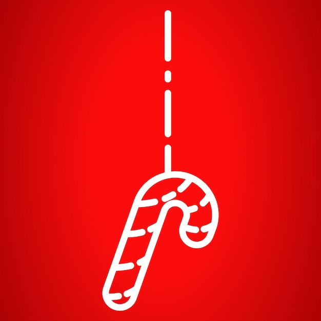 Xmas candy cane icon Outline Xmas candy cane vector icon for web design