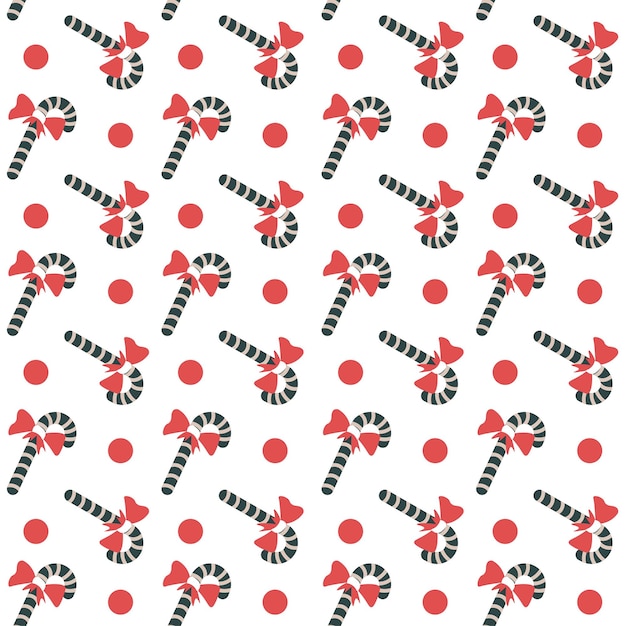 Xmas candy sticks met lint strikken naadloze vector