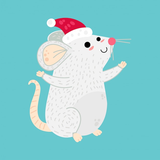 Xmas mouse cartoon character