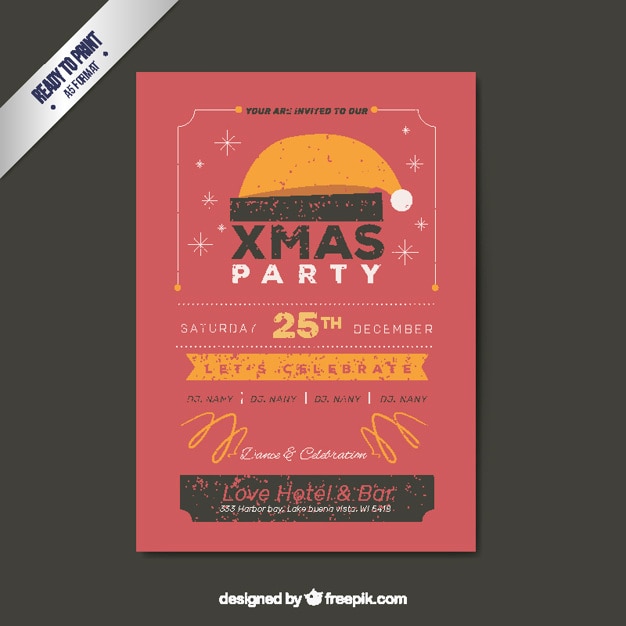 Vector xmas partij poster