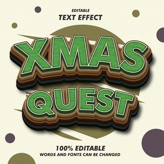 Vector xmas quest tekst effecten