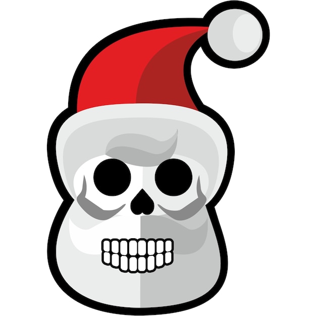 Xmas sign with skull and santa claus, grunge vintage design t shirts