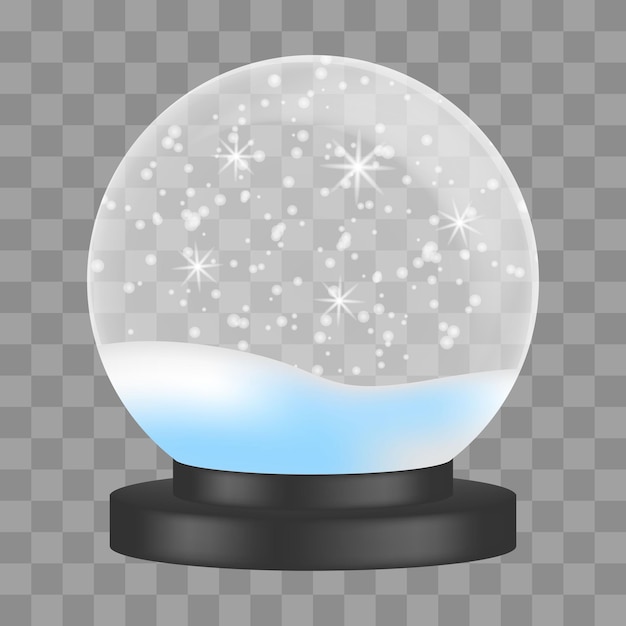 Xmas snowglobe icon realistic illustration of xmas snowglobe vector icon for web design isolated on white background