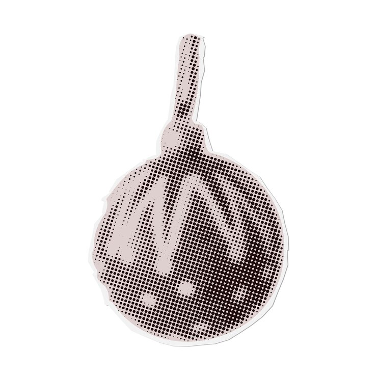 Vector xmas tree ball christmas torn out paper sticker in naive halftone collage style vector vintage clay