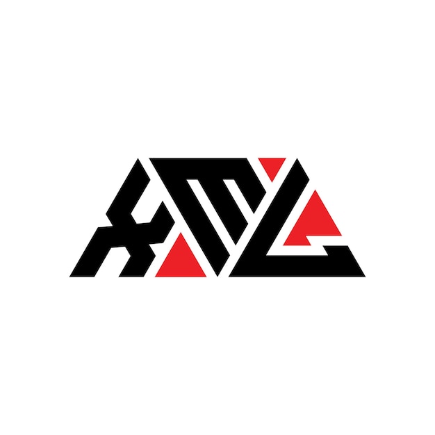 xml triangle letter logo design with triangle shape xml triangle logo design monogram xml triangle vector logo template with red color xml triangular logo simple elegant and luxurious logo xml