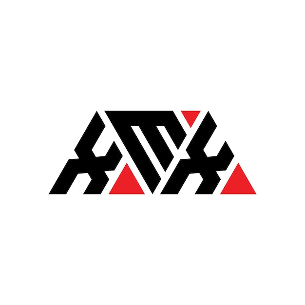 xmx triangle letter logo design with triangle shape xmx triangle logo design monogram xmx triangle vector logo template with red color xmx triangular logo simple elegant and luxurious logo xmx