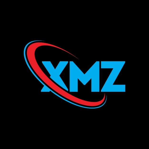 XMZのロゴ XMZ文字 XMZ字母 XMZロゴのデザイン 円と大文字のモノグラムと結びついたXMZのイニシャル XMZ ロゴ 技術ビジネスと不動産ブランドのXMZタイポグラフィー