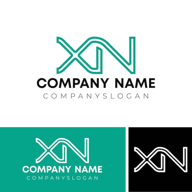 Vector xn initial logo design