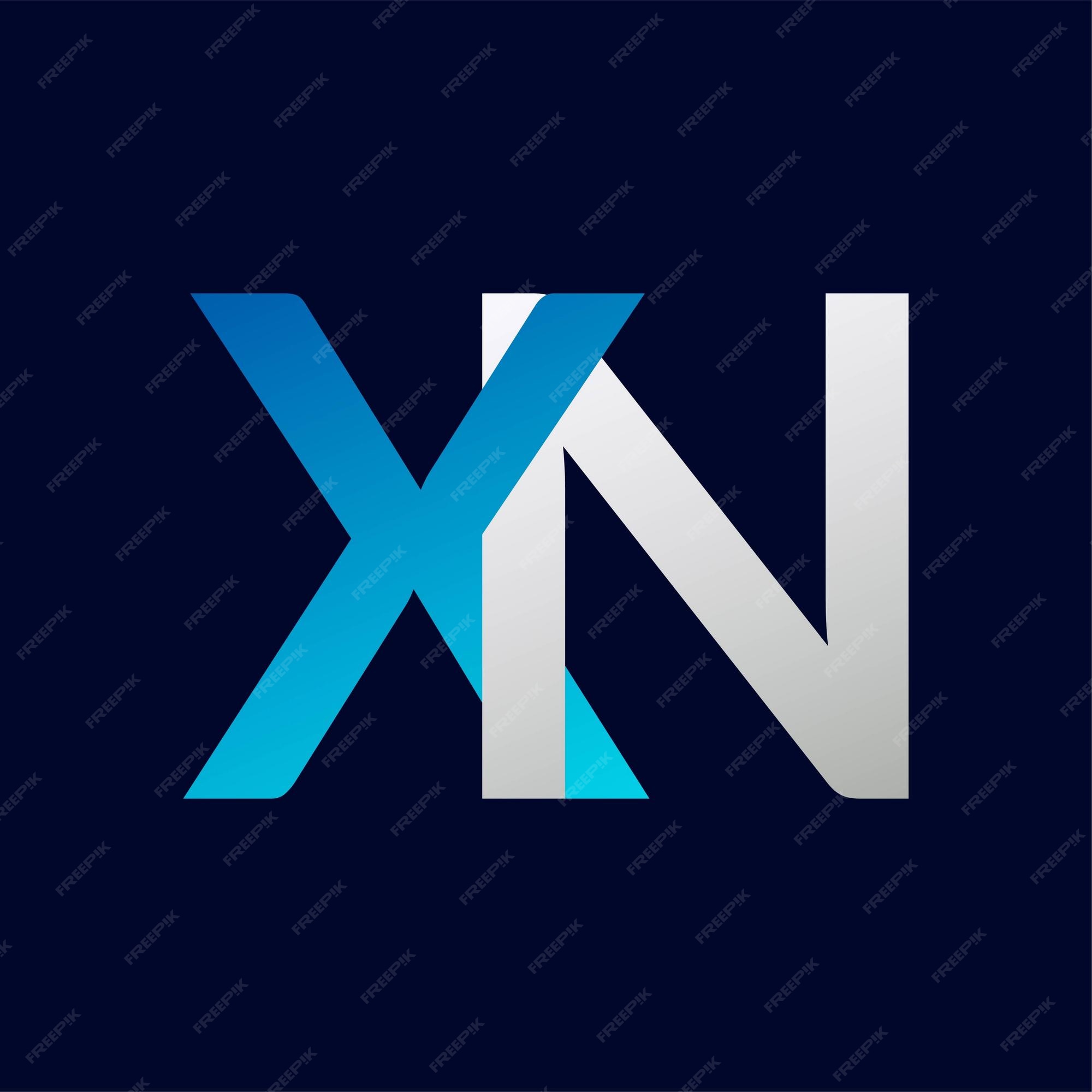 Premium Vector Xn letter colorful logo in the circle vector logo Premium Vector Xn letter colorful logo in the circle vector logo