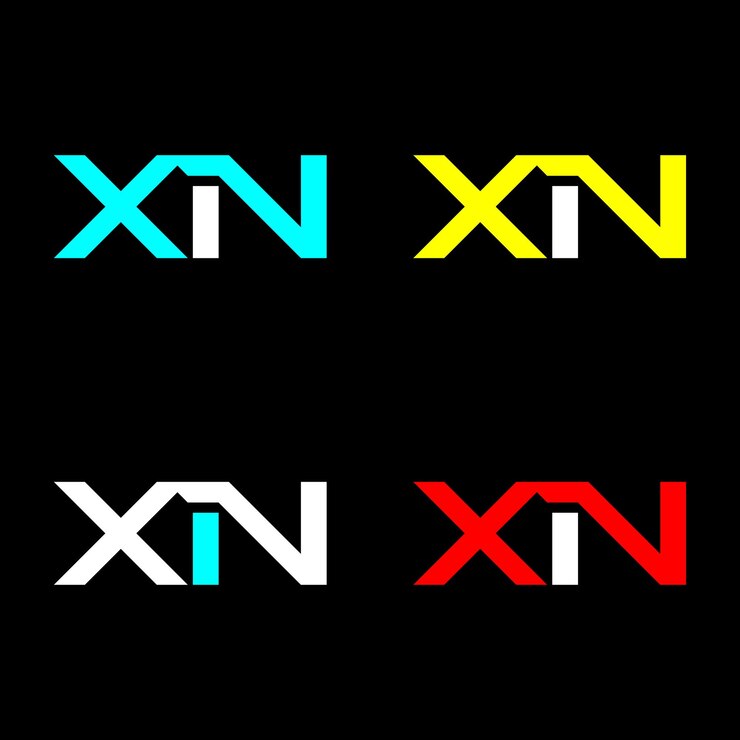 Vector xn minimal letter logo design