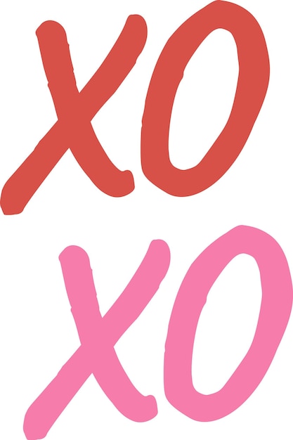 Vector xo xo-belettering