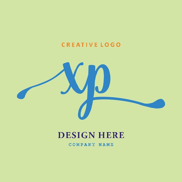 XP lettering logo is simple easy to understand and authoritative