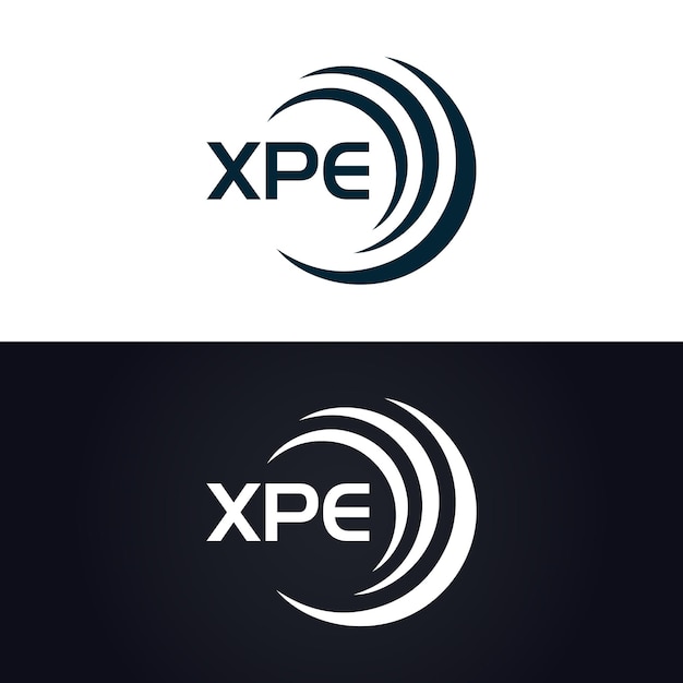 XPE logo X P E ontwerp Witte XPE brief XPE X P E brief logo ontwerp X P E letter logo ontwerp in