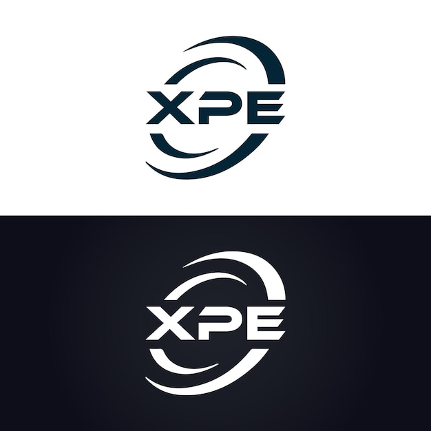 XPE logo X P E ontwerp Witte XPE brief XPE X P E brief logo ontwerp X P E letter logo ontwerp in