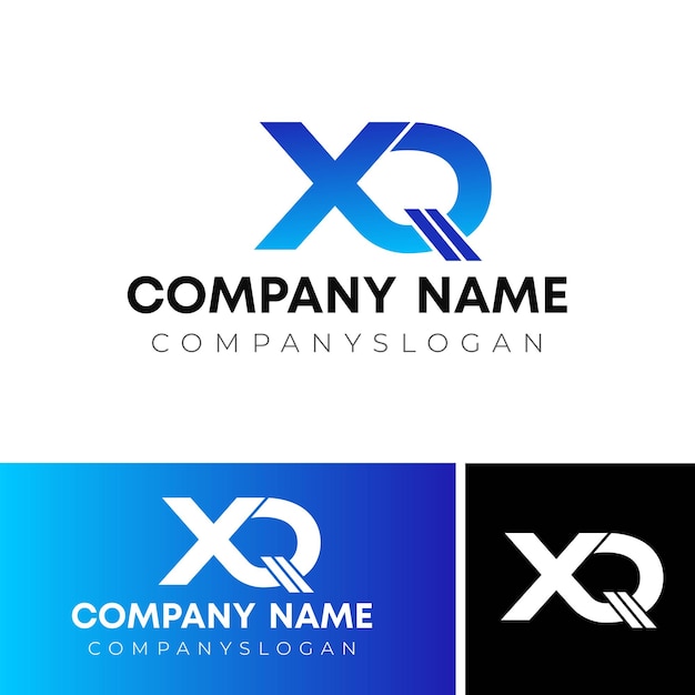 Vector xq initial logo design