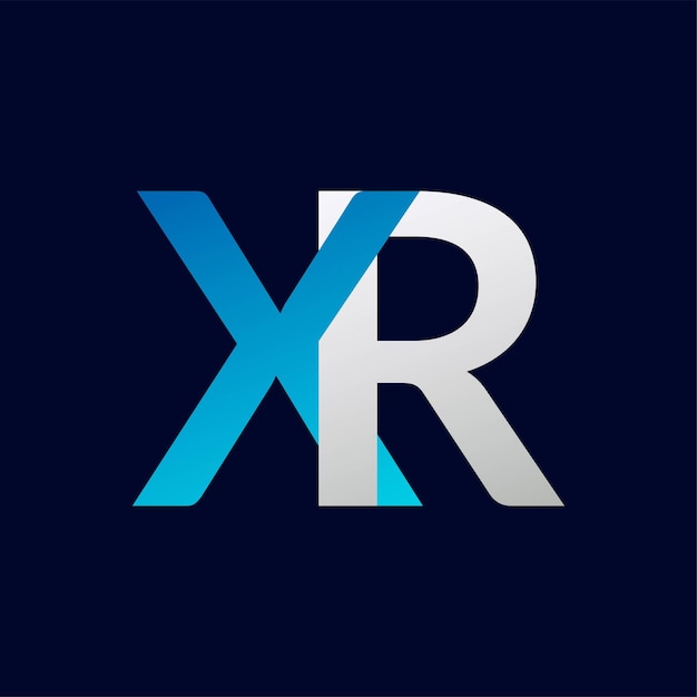 XR-letter kleurrijk logo in de cirkel Vector Logo Illustratie