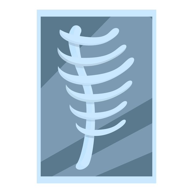 Vector xray chest scan icon cartoon vector clinic test medical ray