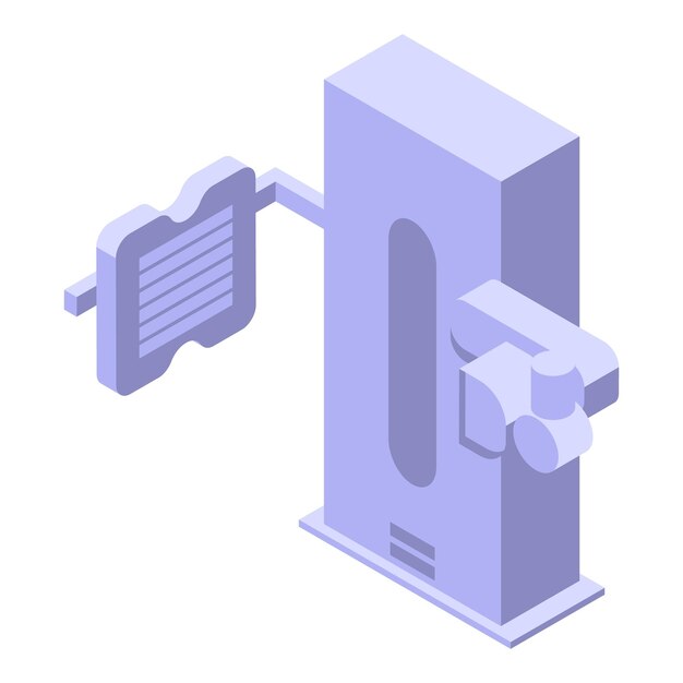 Xray scanner icon isometric vector medical lung chest device