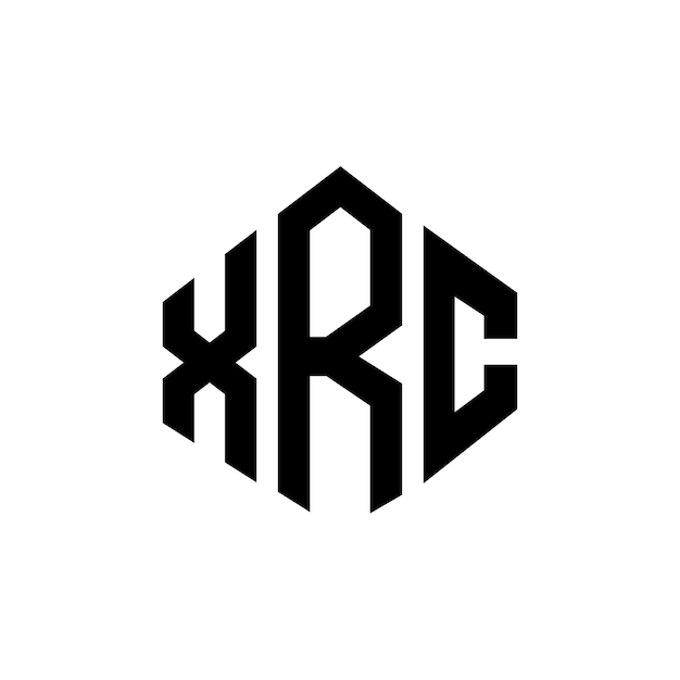 XRC letter logo ontwerp met veelhoek vorm XRC veelhoek en kubus vorm logo ontwerp XRC zeshoek vector logo sjabloon witte en zwarte kleuren XRC monogram bedrijf en vastgoed logo