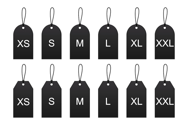 벡터 xs sml xl xxl. 옷 사이즈