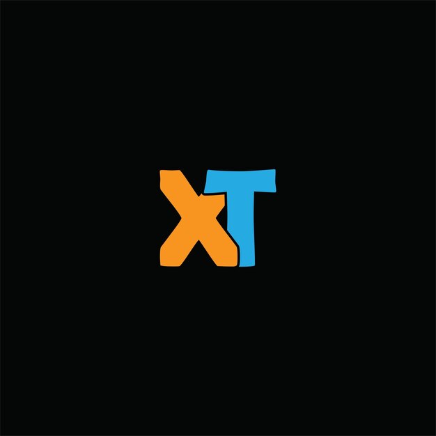 Vector xt letter logo creative design with vector graphic xt simple and modern logo