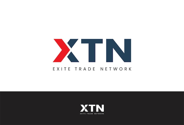 XTN logo wordmark minimalistisch met rode pijl perfect met logo zakelijk financieel netwerk automotive