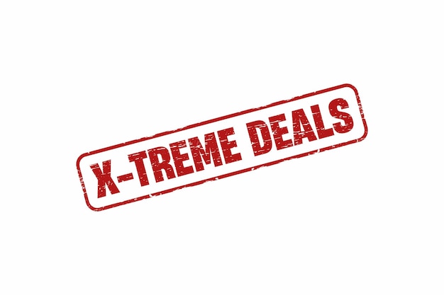 Vettore xtreme offre timbro quadrato grunge