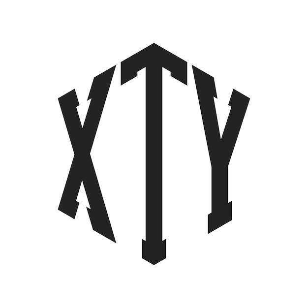 XTY ロゴ デザイン イニシャルレター XTY モノグラム 六角形を用いたロゴ