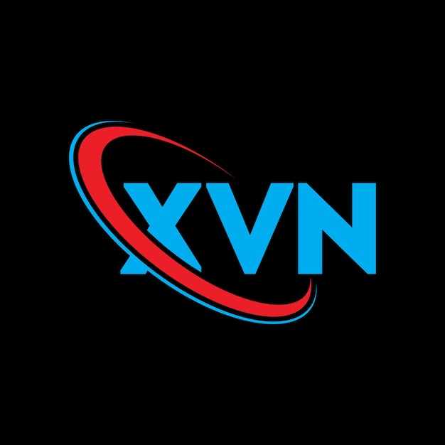 XVN 로고: XVN 문자, XVN 글자 로고 디자인, XVN 이니셜, 서클과 대문자 모노그램 로고, XVN 타이포그래피, 기술 비즈니스 및 부동산 브랜드