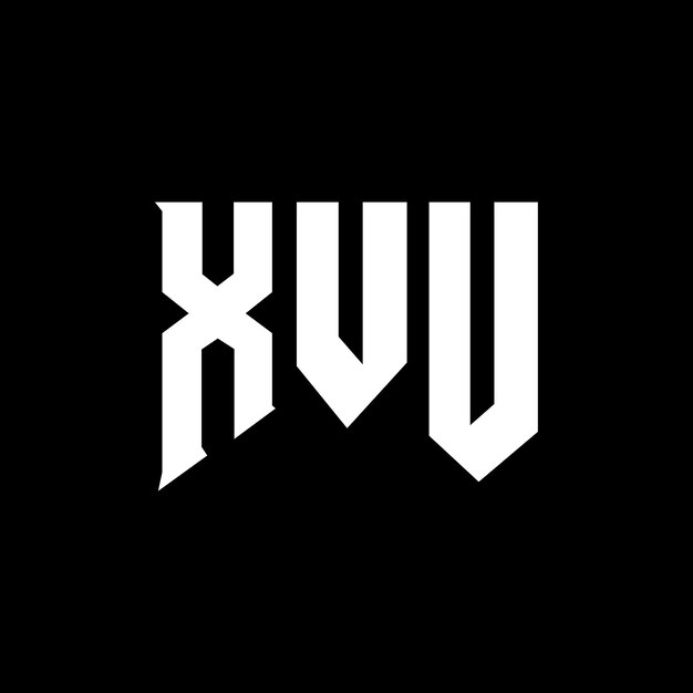 XVU letter logo design for technology company XVU logo design black and white color combination XVU logo XVU vector XVU design XVU icon XVU alphabet XVU typography logo design