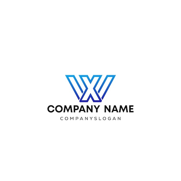 Vector xw logo design