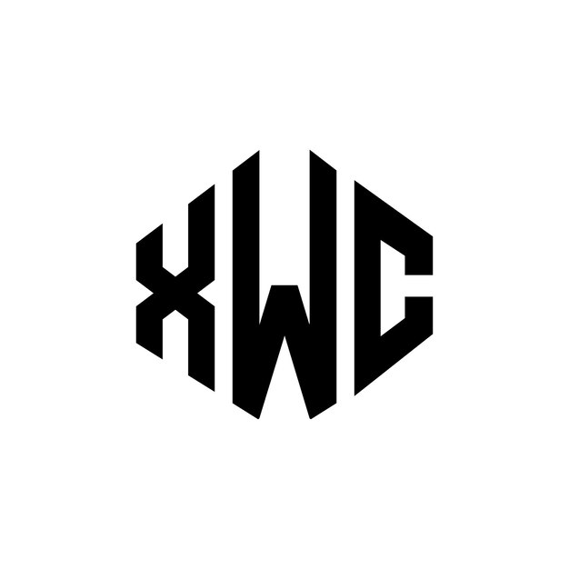 XWC letter logo ontwerp met veelhoek vorm XWC veelhoek en kubus vorm logo ontwerp XWC zeshoek vector logo sjabloon witte en zwarte kleuren XWC monogram bedrijf en vastgoed logo