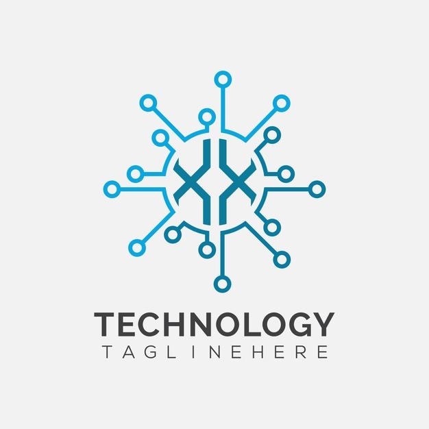 XX aanvankelijk monogram voor technologie logo met cirkel stijl ontwerp