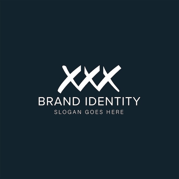 XXX letter monogram creative logo design