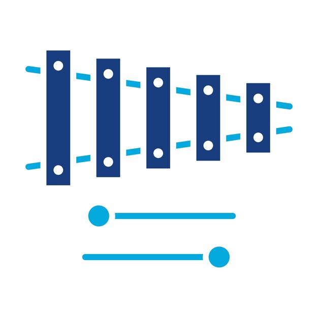 Xylophone Duotone Illustration