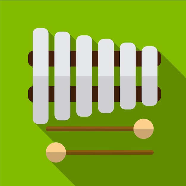 Vector xylophone flat icon illustration isolated vector sign symbol