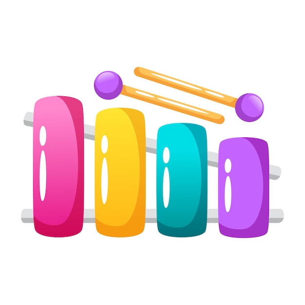 Vector xylophone icon design illustration