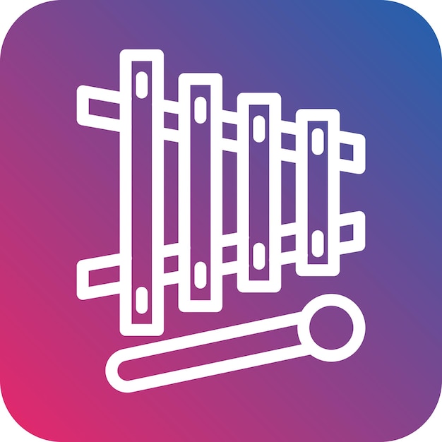 Vector xylophone icon style