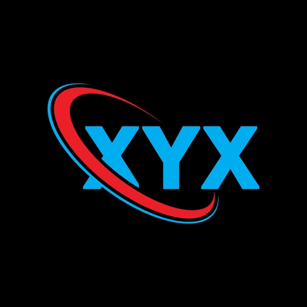 Vettore logo xyx lettera xyx lettere logo design iniziali logo xyx collegato con cerchio e maiuscolo logo monogramma xyx tipografia per il business tecnologico e marchio immobiliare