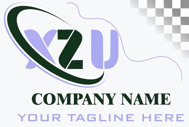 Vettore progettazione del logo delle lettere xzu