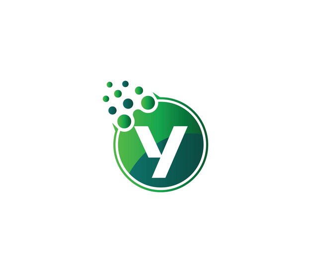 Vector y alphabet modern lab logo design concept