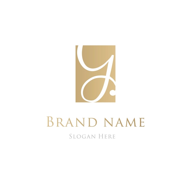 Y Gouden luxe elegante logo