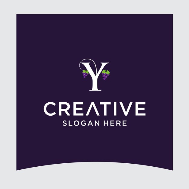 Y grape logo design