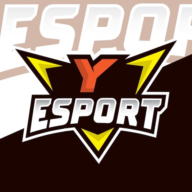 Y 초기 문자 esport 로고 일러스트 디자인 게임 초기 마스코트 로고 esport 팀 로고 아이디어