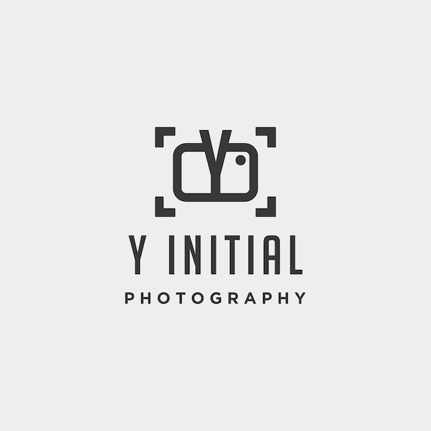 Vector y initial photography logo template vector design icon element